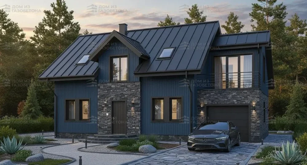 Проект Двухэтажный дом 13 на 12, 166 м2