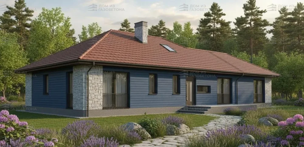 Проект Одноэтажный дом 21 на 10, 155 м2