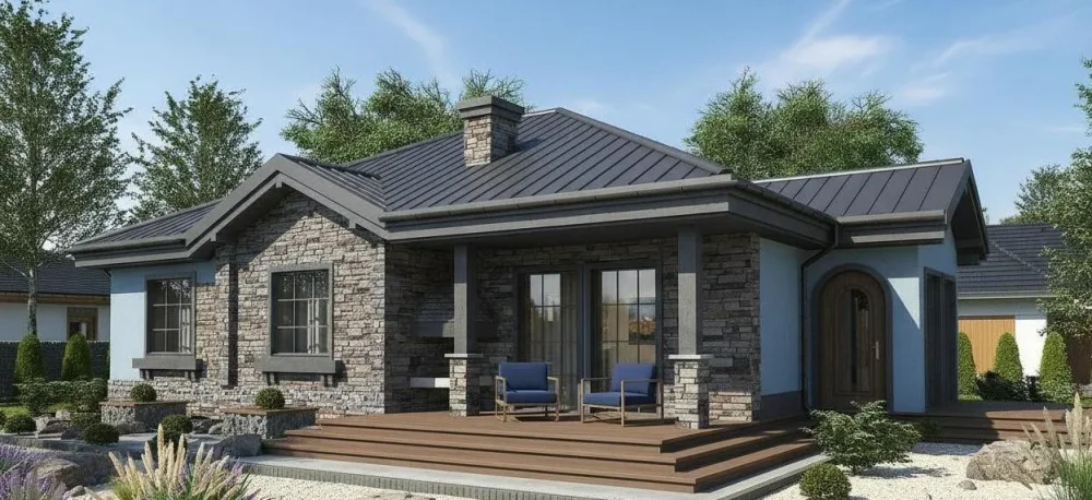 Проект Одноэтажный дом 15 на 14, 135 м2