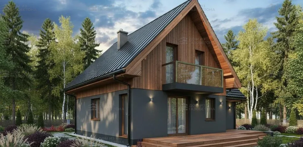 Проект Двухэтажный дом 10 на 10, 120 м2