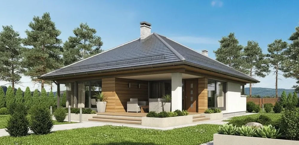 Проект Одноэтажный дом 11 на 19, 132 м2